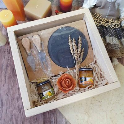 Подарочный набор для сыра в деревянном ящике