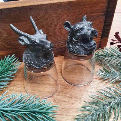 Закусочный подарочный набор с рюмками-перевертышами